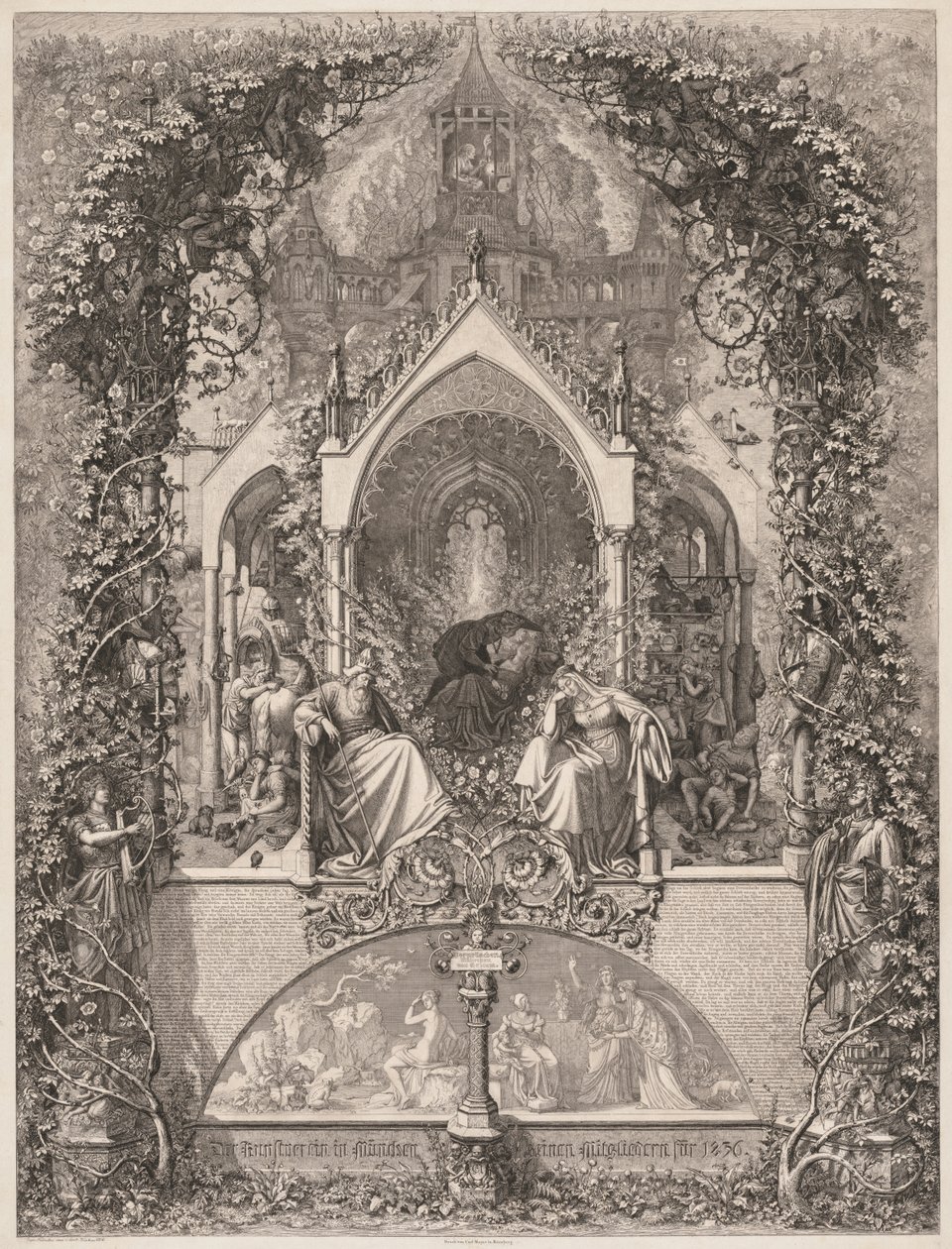 Briar Rose النائمة ، 1836. بواسطة يوجين نابليون Neureuther