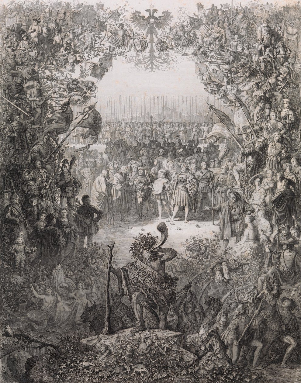 أعضاء جمعية ألبريشت دورر للسنة الانتخابية 1843-1844 دير ألبريشت دو ... ، 1843. بواسطة يوجين نابليون Neureuther