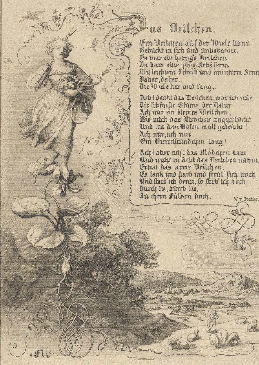 زنبق الماء ، فيولا ، ملك ثول ، انتقام الزهور ، 1852. بواسطة يوجين نابليون Neureuther