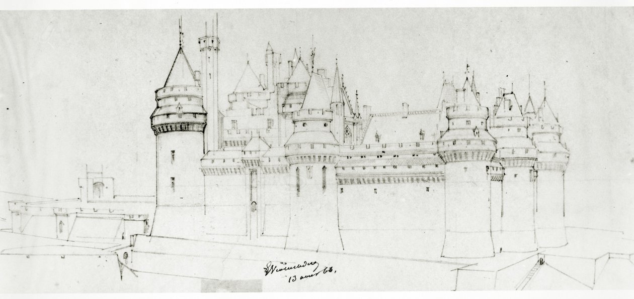 قلعة Pierrefonds ، 1866 بواسطة يوجين إيمانويل فيوليت لو دوك