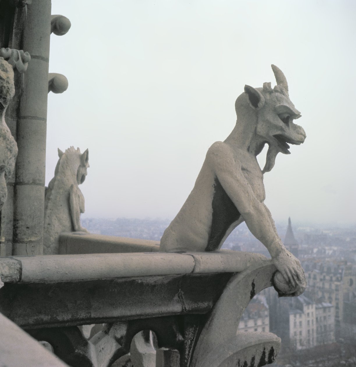 Gargoyle من الدرابزين في Grande Galerie ، نسخة طبق الأصل من القرن الثاني عشر الأصلي بواسطة يوجين إيمانويل فيوليت لو دوك