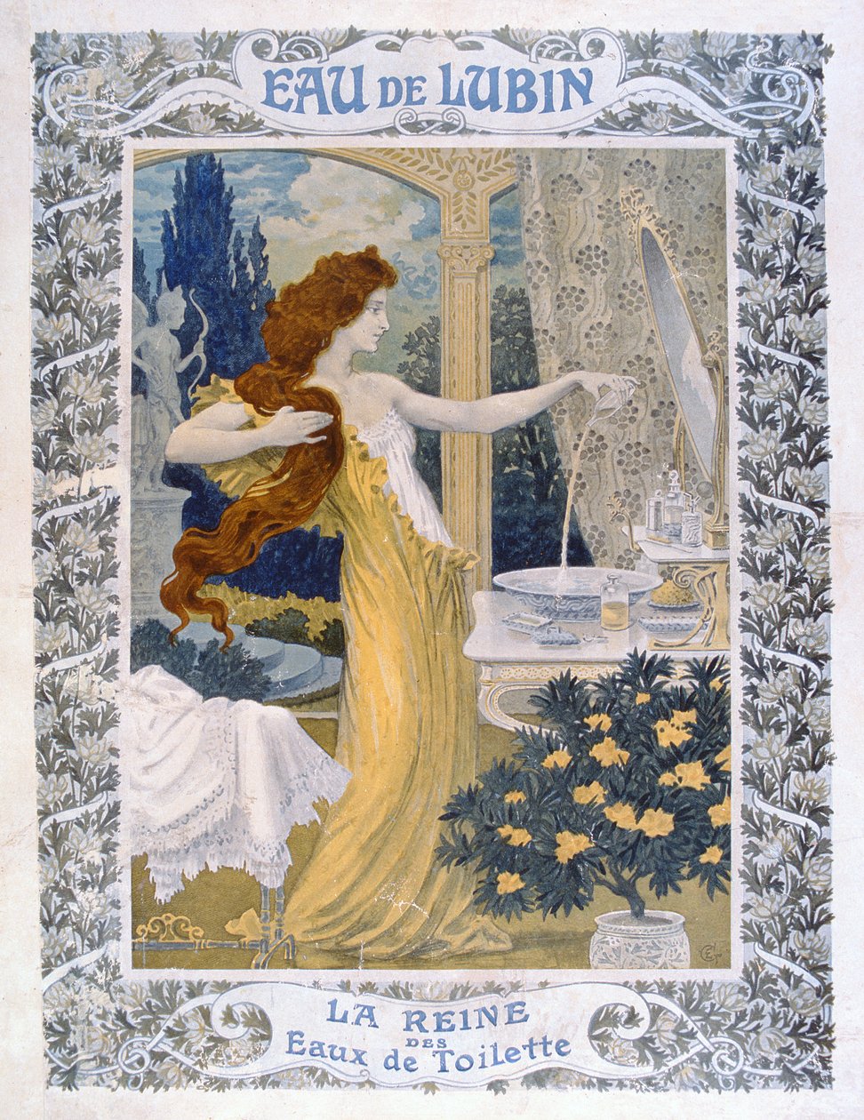 إعلان ملصق "Eau de Lubin" ، عام 1900 بواسطة يوجين جراست