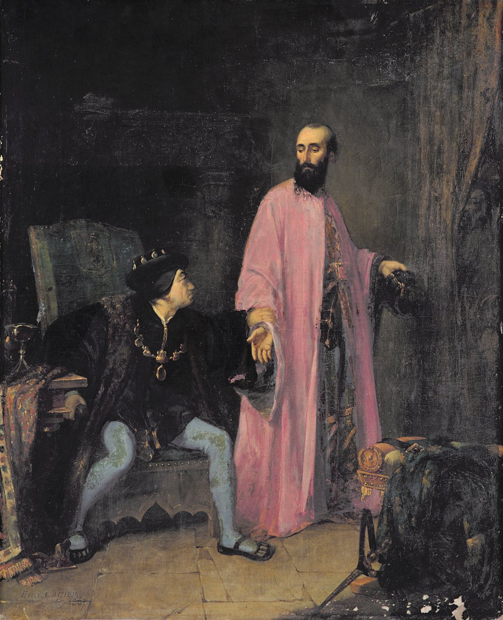 لويس الحادي عشر (1423-1483) وطبيبه ، 1857 بواسطة يوجين لاجير