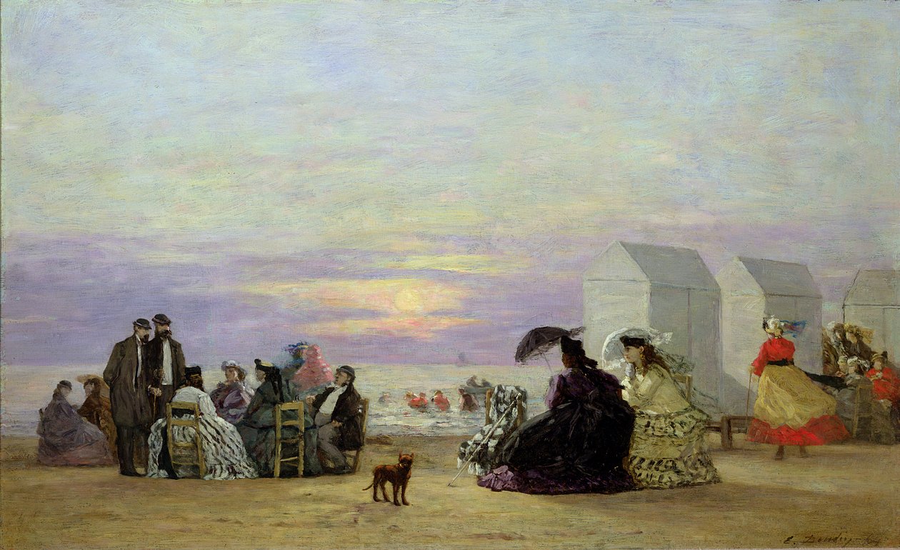 مشهد على الشاطئ ، مساء ، 1864 بواسطة يوجين لويس بودين