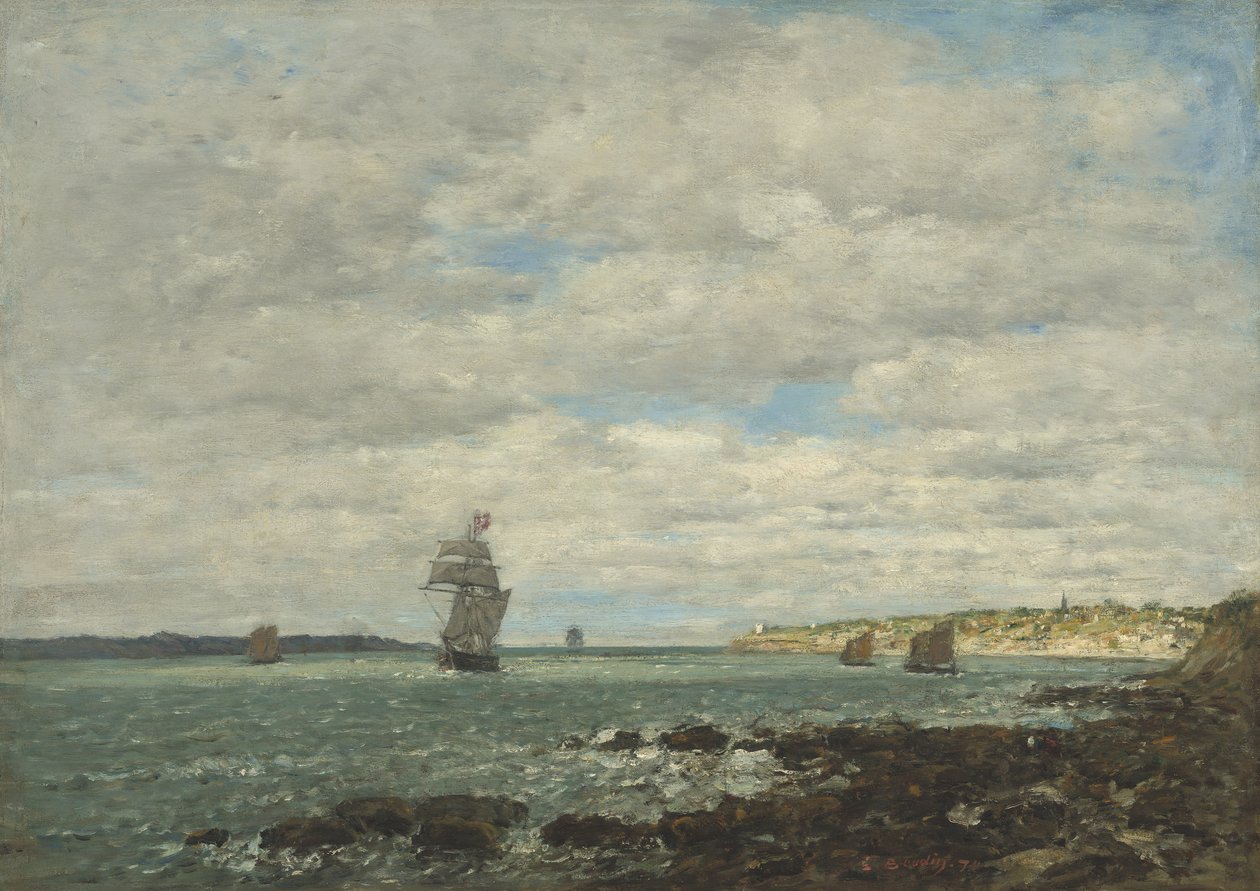 ساحل بريتاني ، 1870 بواسطة يوجين لويس بودين