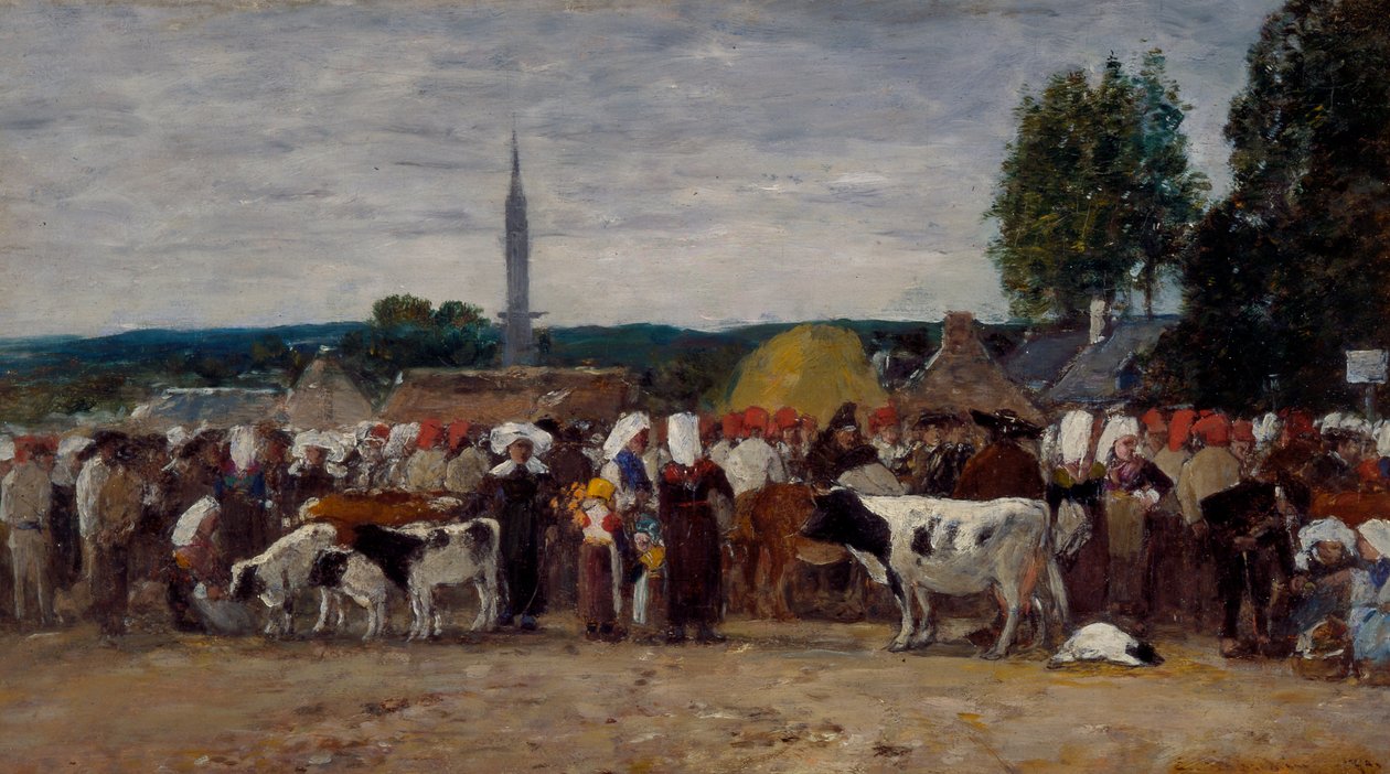 معرض في بريتاني ، 1874 بواسطة يوجين لويس بودين
