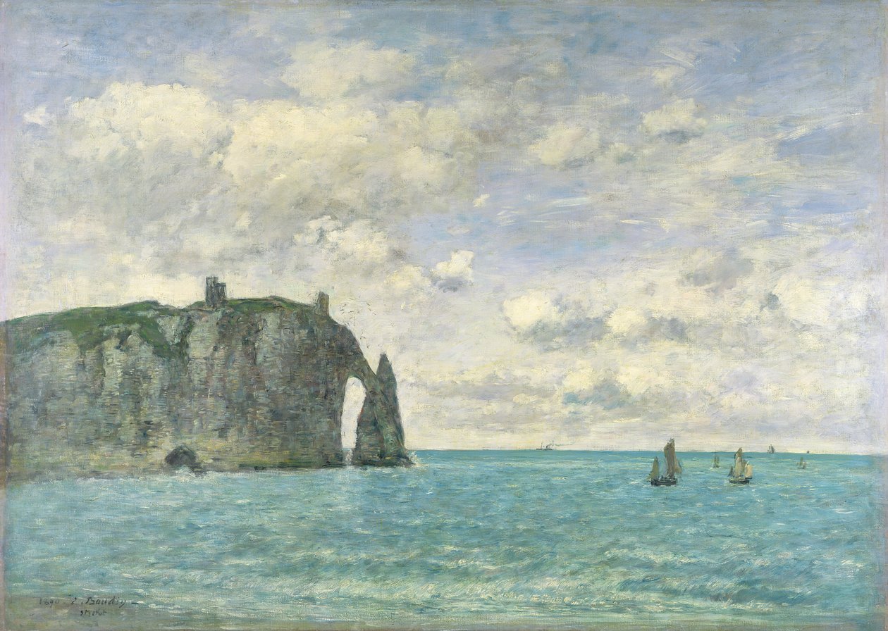 The Cliffs at Etretat ، 1890 بواسطة يوجين لويس بودين