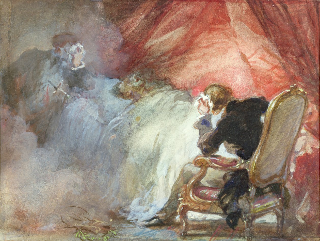 ليلة ديسمبر من فيلم "Les Nuits" للفريد دي موسيت (1810-57) بواسطة يوجين لويس لامي