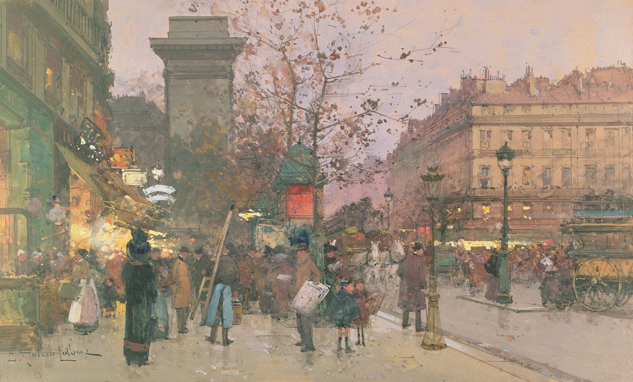 Porte Saint Denis (w - c على ورق) بواسطة يوجين جاليان لالو