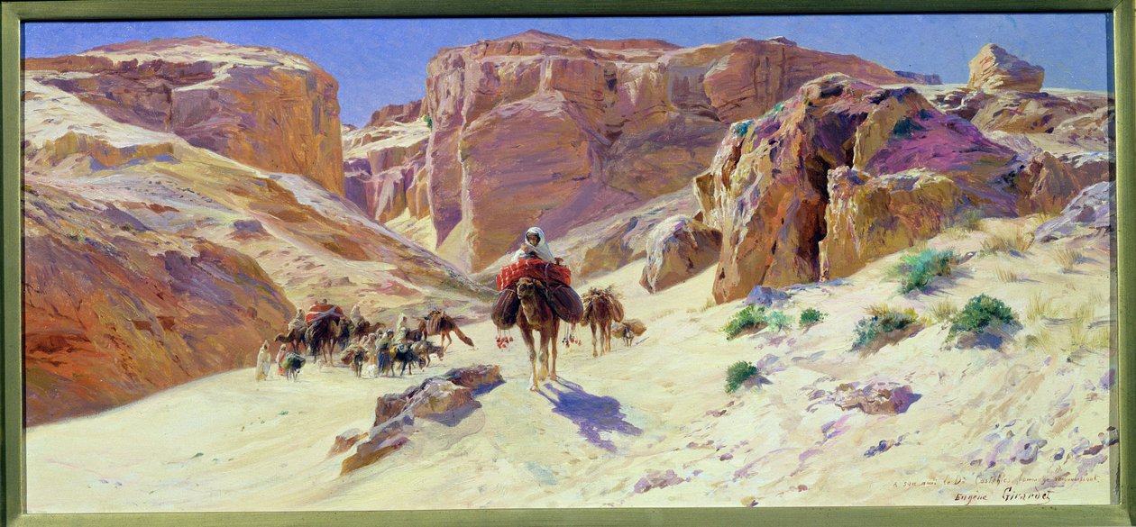 قافلة في الصحراء بواسطة يوجين الكسيس جيرارديت