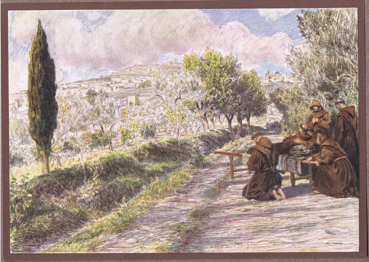 القديس فرنسيس يبارك مدينة أسيسي ، 1919 بواسطة يوجين بورنان