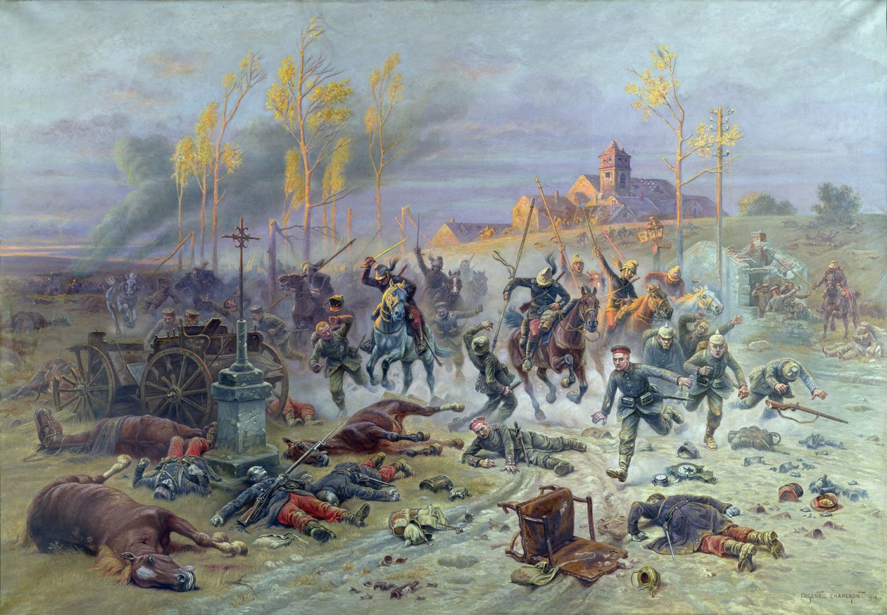 تهمة الجنود الفرنسيين في معركة المارن ، 8 أو 9 سبتمبر 1914 ، 1915 بواسطة يوجين تشابيرون