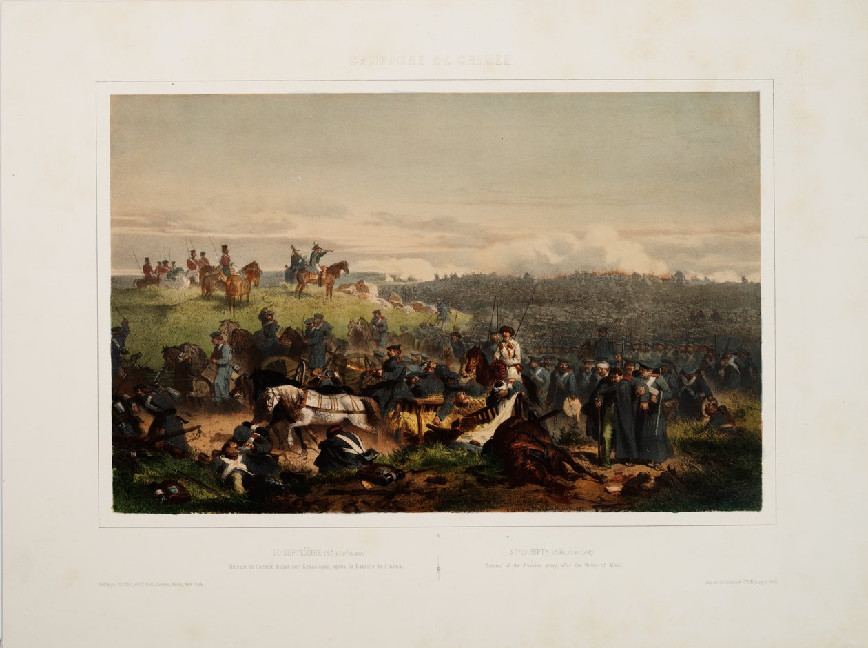 20 سبتمبر 1854. تراجع الجيش الروسي بعد معركة ألما ، 1855. بواسطة يوجين تشارلز فرانسوا جيرارد