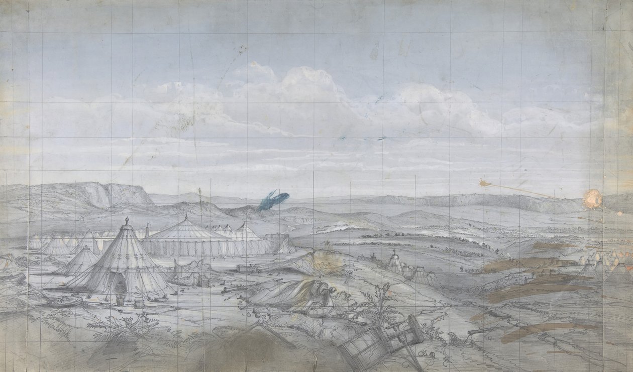 تصميم لمجموعة مسرح في أوبرا ، باريس ، 1830-90. بواسطة يوجين سيشيري