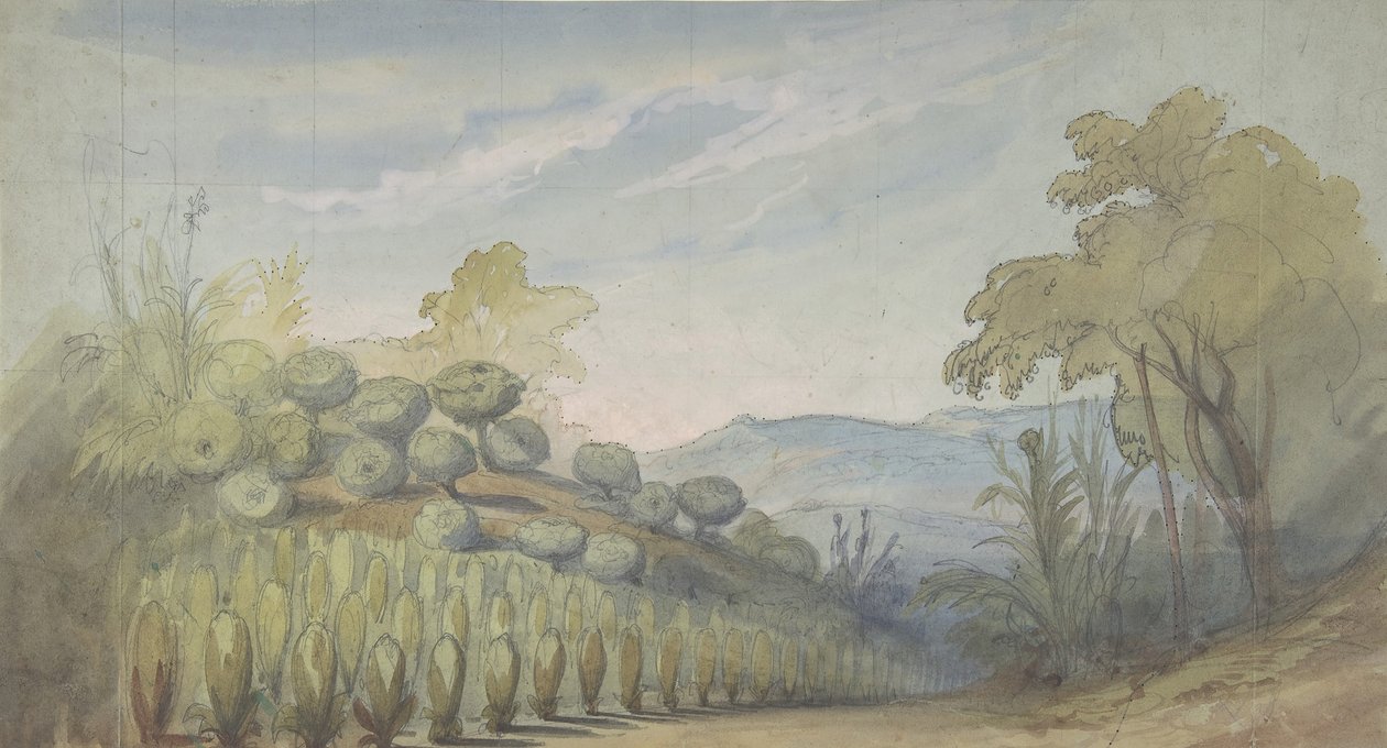 تصميم لمجموعة مسرح في أوبرا ، باريس ، 1830-90. بواسطة يوجين سيشيري