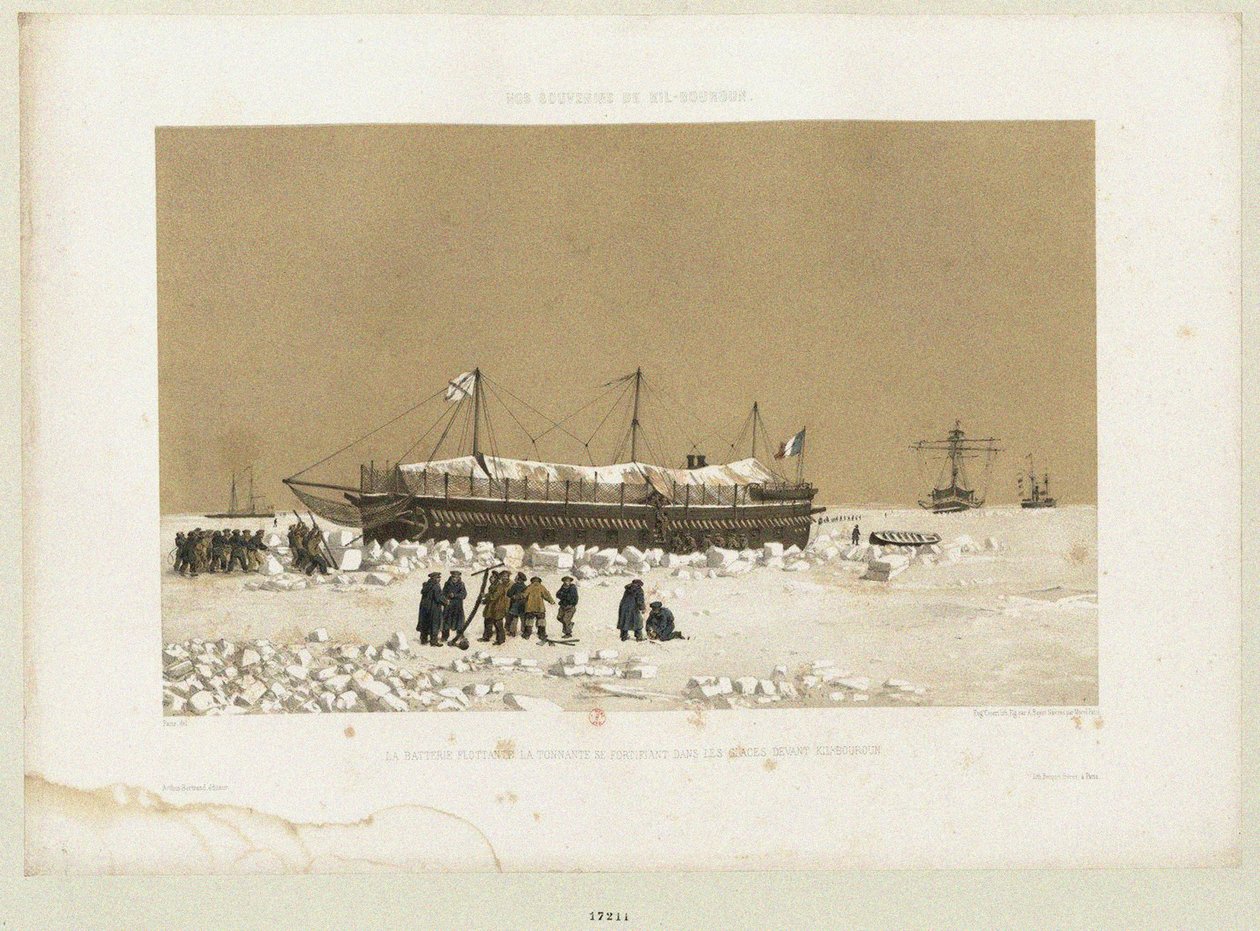 البطارية العائمة Tonnante في الجليد بالقرب من Kinburn ، 1856 بواسطة يوجين سيشيري