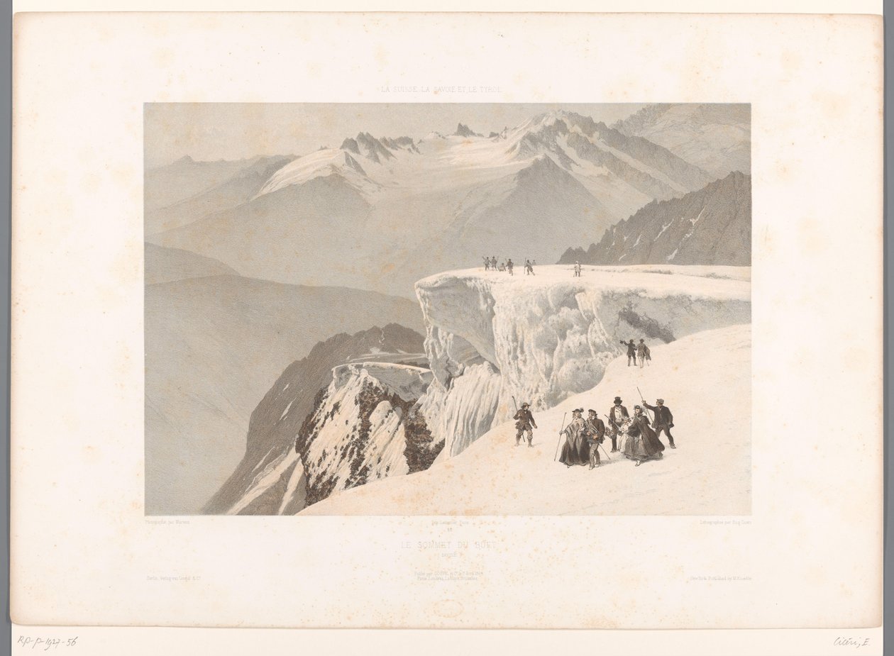 المتجولون على قمة مونت بوت Le Summet du Buet (العنوان على الكائن) مشاهد في سويسرا وسافوي وتيرول (عنوان المسلسل) La Suisse و la Savoie et le Tyrol (عنوان المسلسل على الكائن) بواسطة يوجين سيشيري