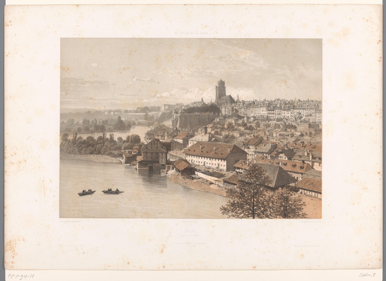 منظر لبرن برن (العنوان على الكائن) وجوه في سويسرا وسافوي (عنوان المسلسل) La Suisse et la Savoie (عنوان المسلسل على الكائن) بواسطة يوجين سيشيري