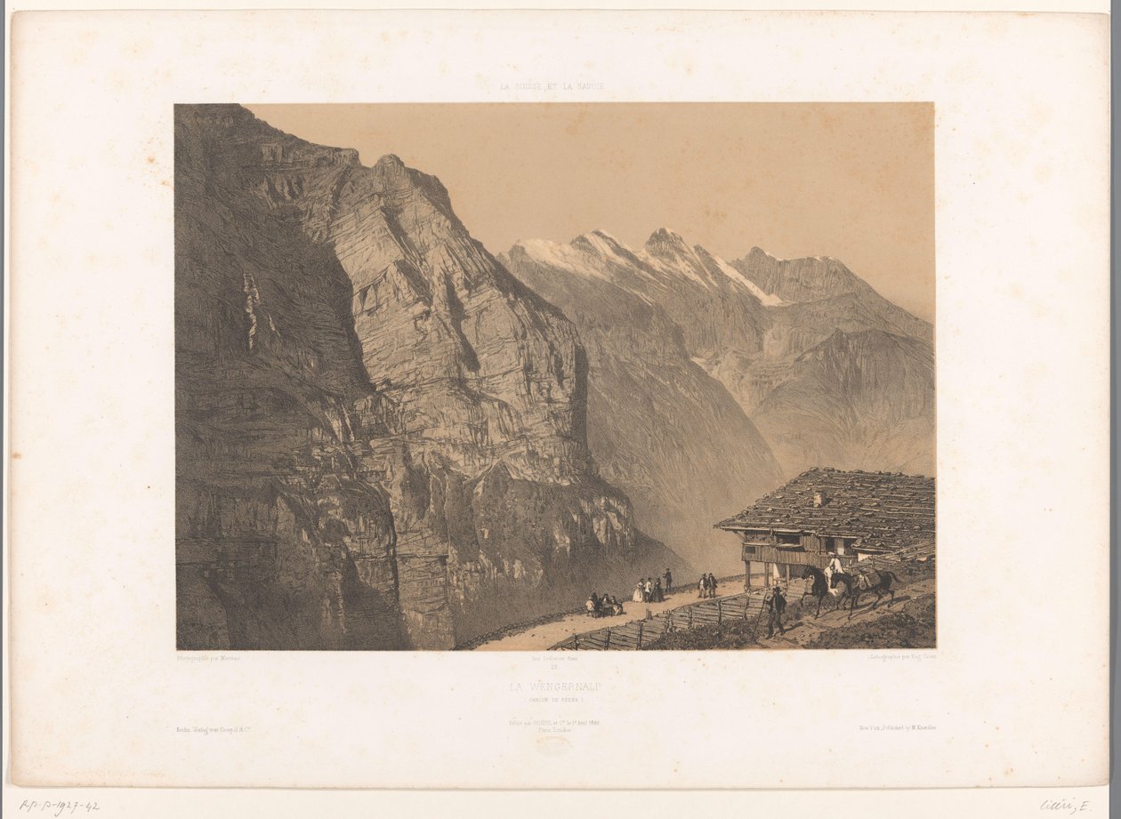 منظر لـ Wengernalp La Wengernalp (العنوان على الكائن) مناظر في سويسرا وسافوي (عنوان السلسلة) La Suisse et la Savoie (عنوان السلسلة على الكائن) بواسطة يوجين سيشيري