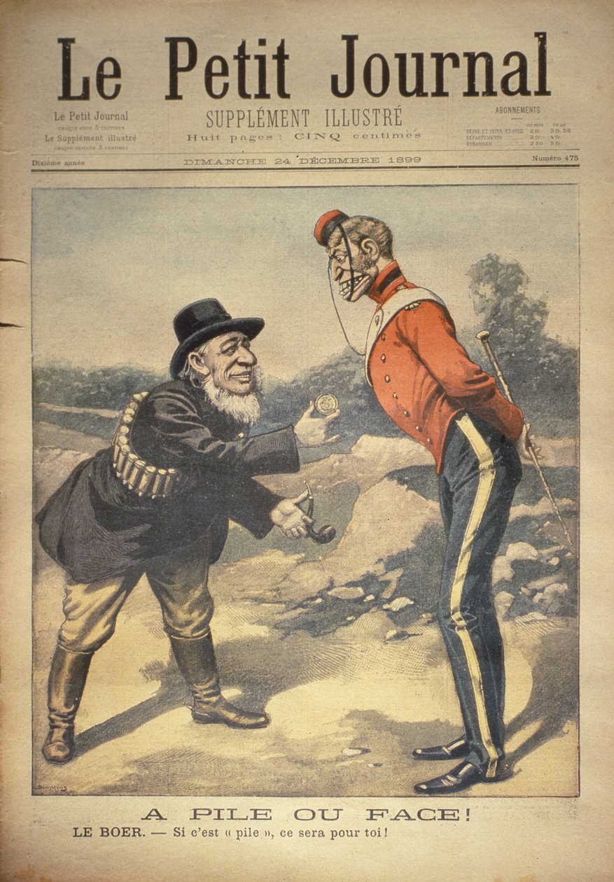 طرة أو نقش! البوير: - إذا كانت ذيولها لك! ، الغلاف الأمامي لـ Le Petit Journal ، 24 ديسمبر 1899 بواسطة يوجين دامبلانز
