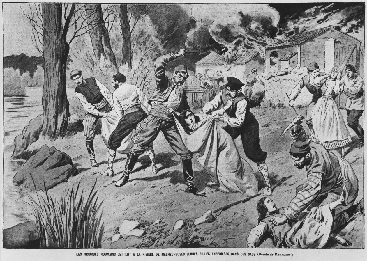 ثورة الفلاحين الرومانيين ، توضيح من `` Le Pelerin &39;&39; ، 7 أبريل 1907 بواسطة يوجين دامبلانز