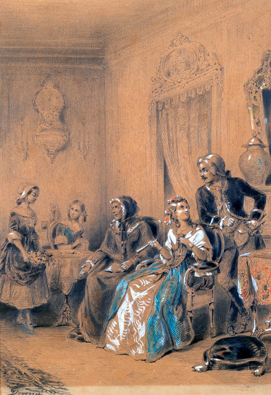 المشهد الداخلي ، c1815-1865 بواسطة يوجين ديفيريا