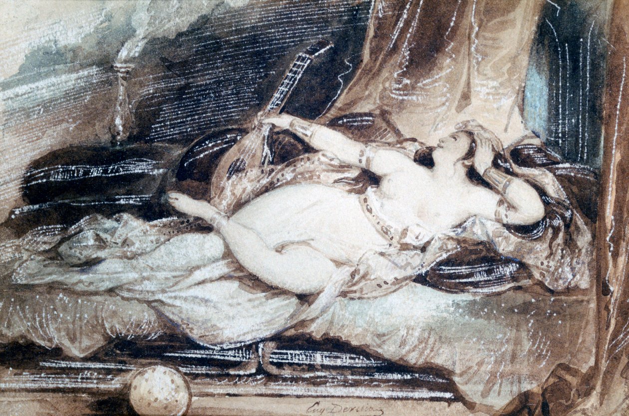 Odalisque Couchee ، c1815-1865 بواسطة يوجين ديفيريا
