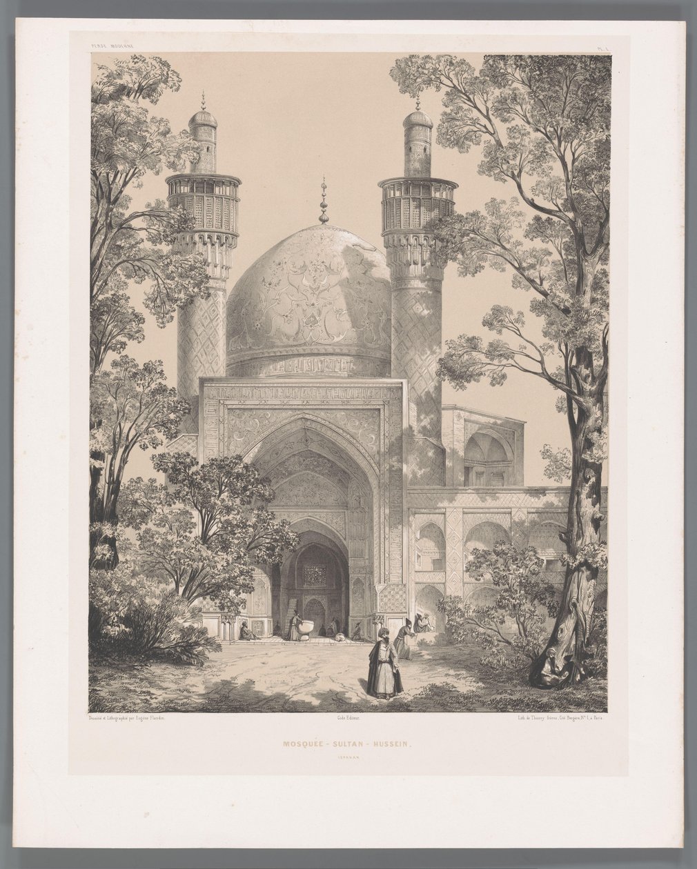 مدرسة شهار باغ في أصفهان Mosquée-Sultan-حسين أصفهان (العنوان على الجسم) المناظر الطبيعية الفارسية (عنوان السلسلة) بيرس مودرن (عنوان المسلسل) بواسطة يوجين فلاندين