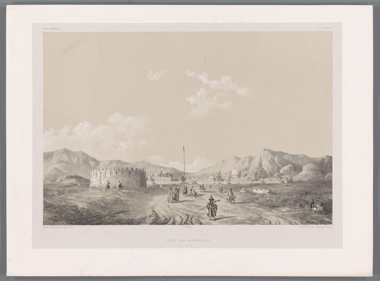 برج ماماساني Tour de Mamacenis Chiraz (العنوان على الكائن) المناظر الطبيعية الفارسية (عنوان السلسلة) بيرس مودرن (عنوان المسلسل) بواسطة يوجين فلاندين