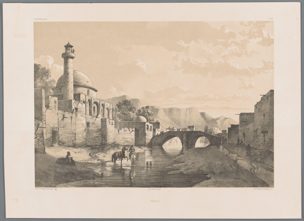 مسجد صاحب عمرو في تبريز تبريز (العنوان على الكائن) المناظر الطبيعية الفارسية (عنوان السلسلة) بيرس مودرن (عنوان المسلسل) بواسطة يوجين فلاندين