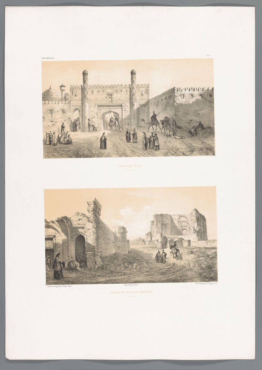 وجهان لتبريز Porte de ville (Tabriz) (العنوان على الكائن) Restes du palais de Zobeids (Tabriz) (العنوان على الكائن) المناظر الطبيعية الفارسية (عنوان السلسلة) بيرس مودرن (عنوان المسلسل) بواسطة يوجين فلاندين