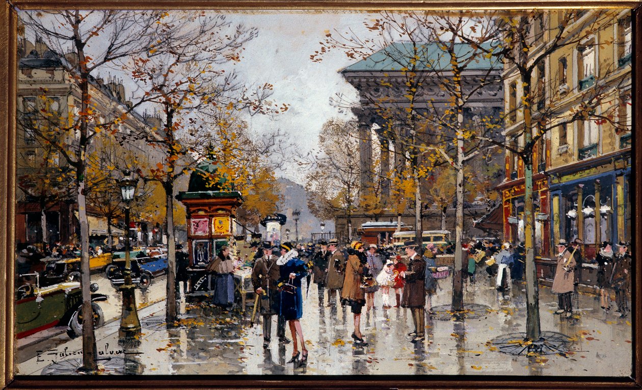 منظر لشارع الإيطاليين في باريس لوحة ليوجين غالين ليلو (جالين ليلو) (1854-1941) شوليه في القرن العشرين ، متحف الفنون الجميلة بواسطة يوجين جاليان لالو