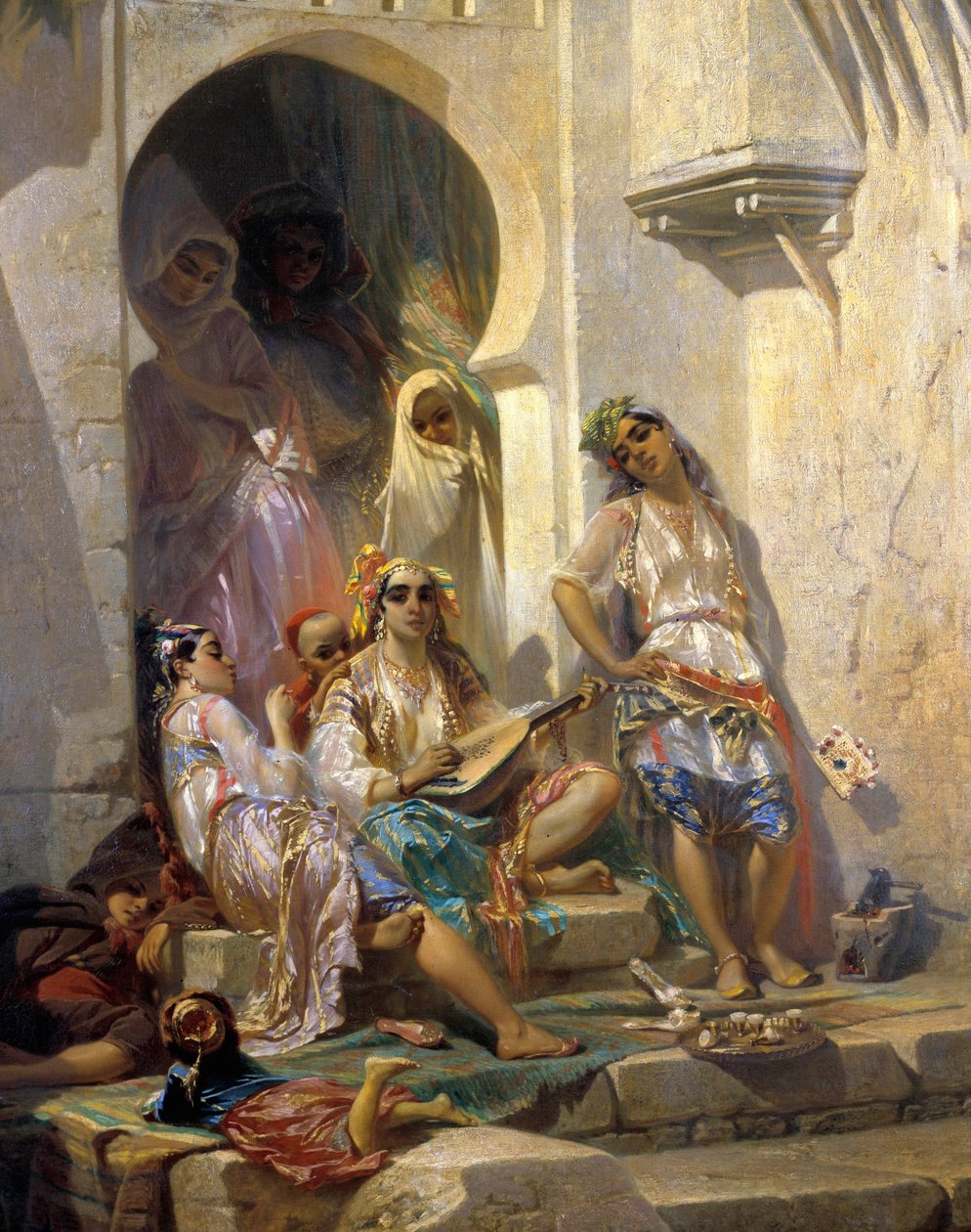 الاستشراق: "نساء الجزائر" رسم يوجين جيرود (1806-1881) القرن التاسع عشر. جولات متحف الفنون الجميلة بواسطة يوجين جيرو