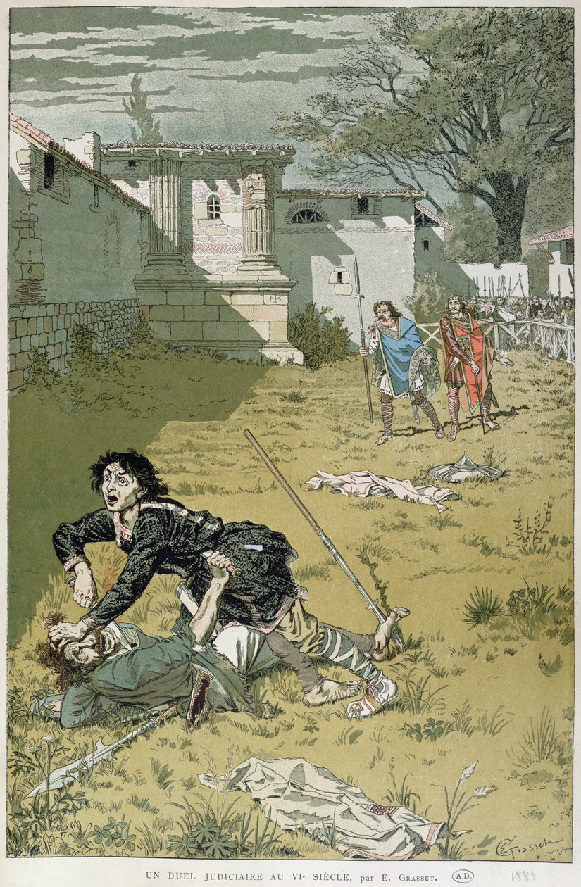 مبارزة قضائية في Merovingian Times ، 1888 بواسطة يوجين جراست