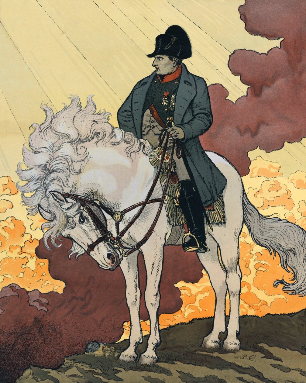 حياة جديدة لنابليون الأول بونابرت (1769-1821). 1894 الطباعة الحجرية ليوجين صموئيل جراسيت (1845-1917) نُشرت في "" مجلة القرن ". مجموعة خاصة. بواسطة يوجين جراست
