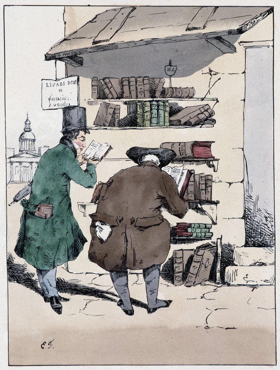 متجر الكتب ، شارع دو ساندستون في الحي اللاتيني - في "" Souvenirs d