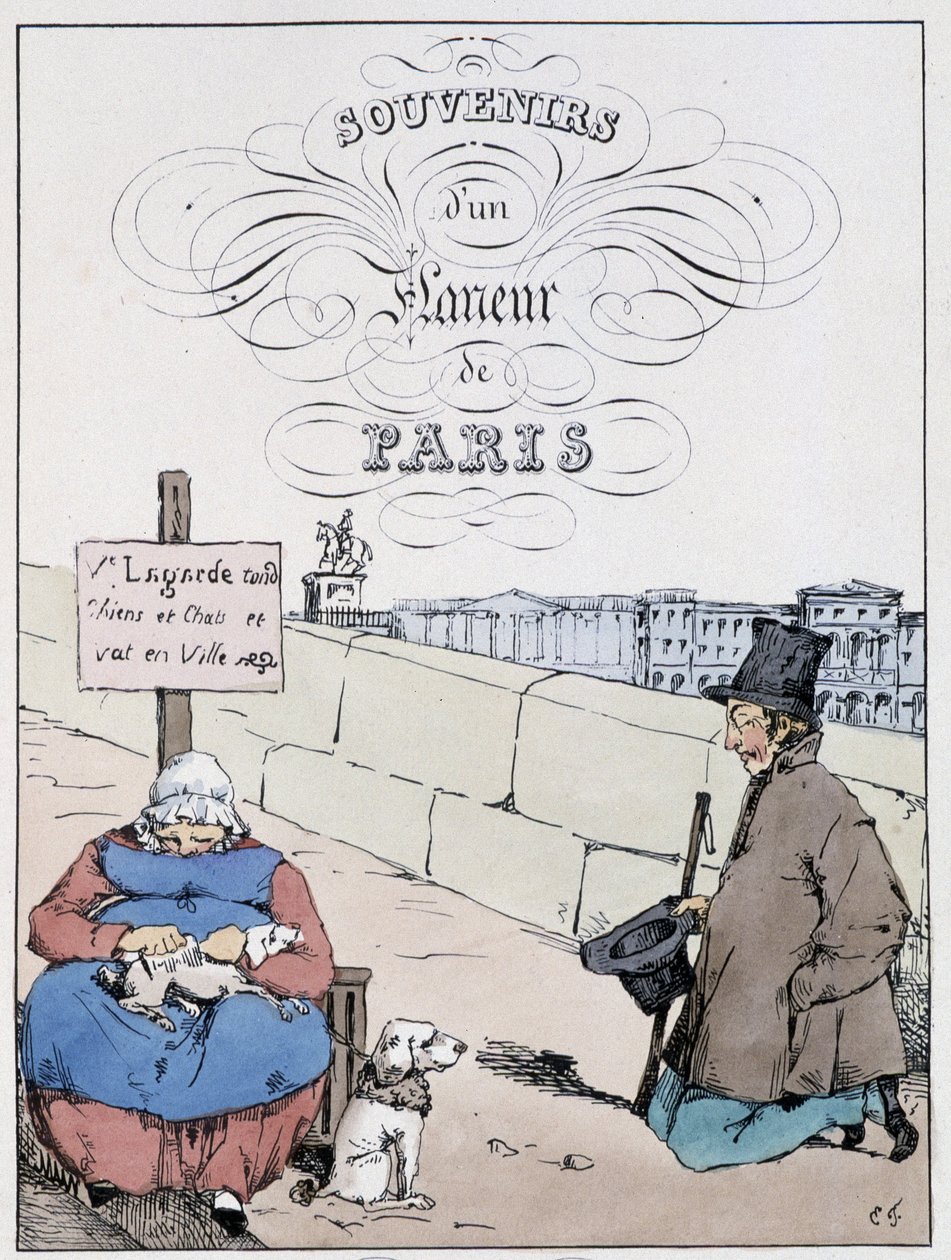واجهة "Souvenir d'un loâneur de Paris" بقلم Eugène Forest، ed. ديلبيك ، باريس ، ج ١٨٣٠ بواسطة غابة يوجين هيبوليت