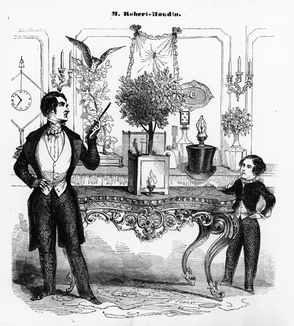 جان يوجين روبرت هودين (1805-71) شرح لعبة ميكانيكية بواسطة غابة يوجين هيبوليت