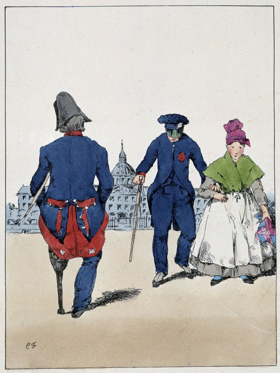 Les Invalides - في "Souvenirs d'un loâneur" بقلم يوجين فوريست ، حوالي عام 1830. بواسطة غابة يوجين هيبوليت