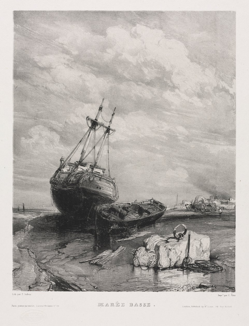 ستة مشاة البحرية: Low Tide ، 1833. بواسطة يوجين ايزابي