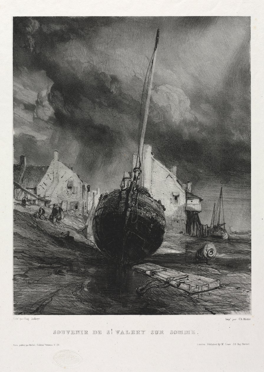 ستة من مشاة البحرية: تذكار Saint Valéry-sur-Somme ، 1833. بواسطة يوجين ايزابي