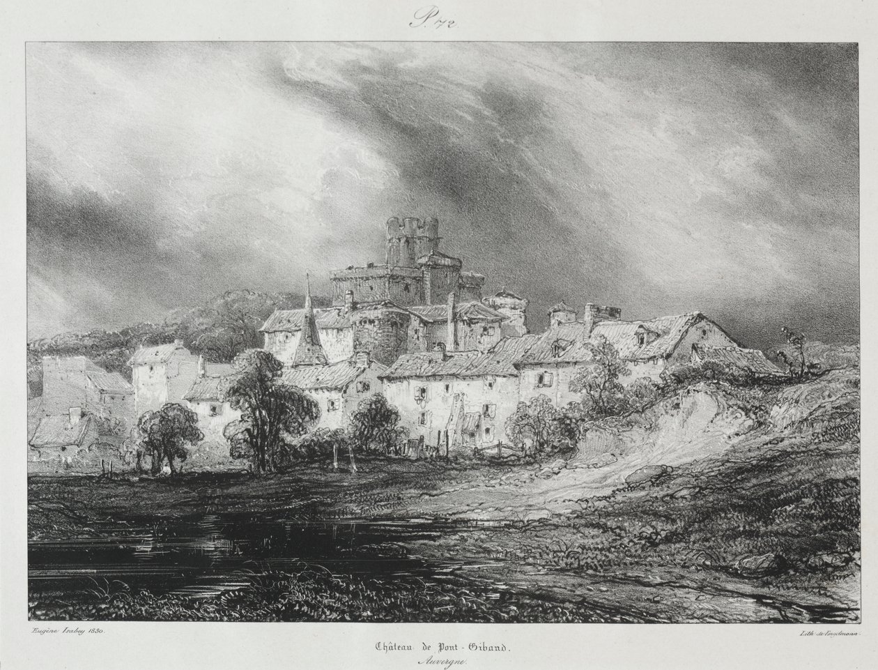 رحلات رائعة ورومانسية في فرنسا القديمة ، أوفيرني: Château de Pont-Gibaud بواسطة يوجين ايزابي