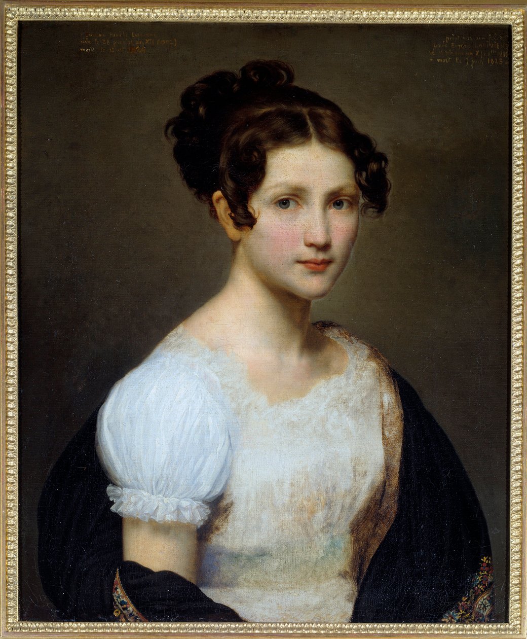 صورة لأوجيني باميلا لاريفير ، أخت الرسام (1804-1824). لوحة يوجين لاريفير (1801-1823) بواسطة يوجين لاريفير