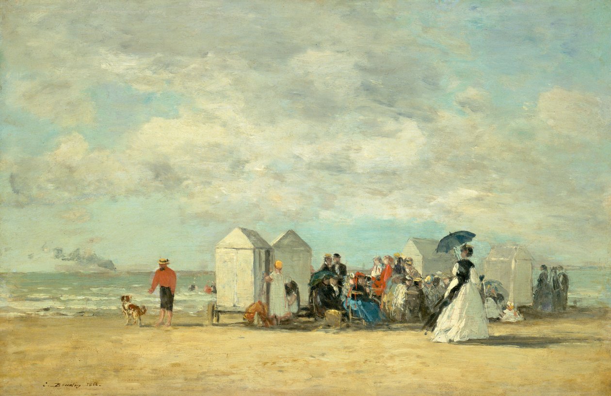 مشهد الشاطئ 1862. بواسطة يوجين لويس بودين