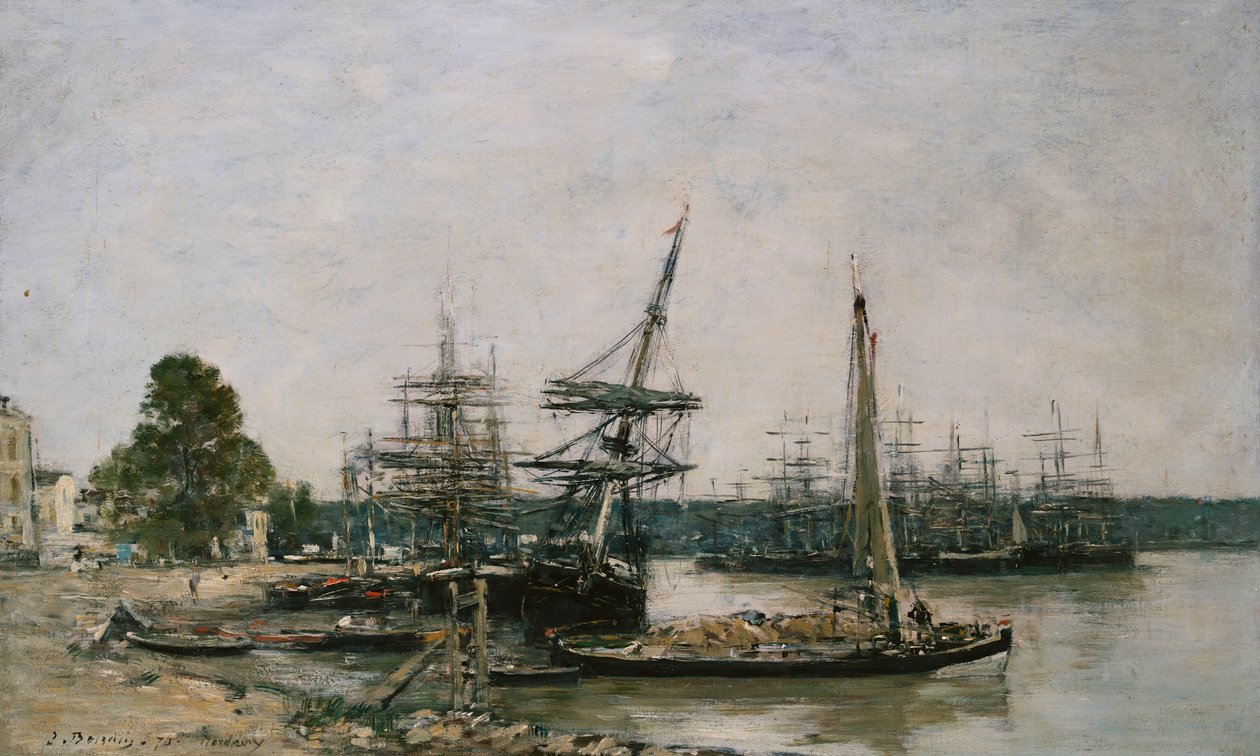 مراسي القوارب على Garonne ، بوردو ، 1876 بواسطة يوجين لويس بودين