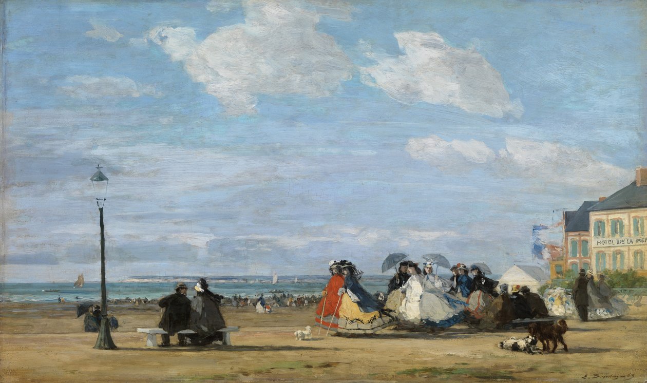 الإمبراطورة أوجيني (1826-1920) في تروفيل بواسطة يوجين لويس بودين