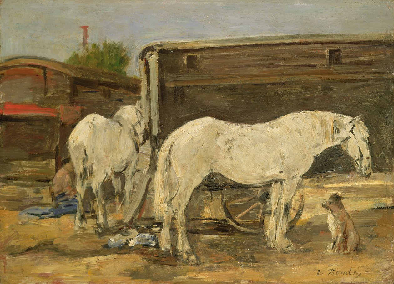 الخيول الغجرية ، 1885-90 بواسطة يوجين لويس بودين