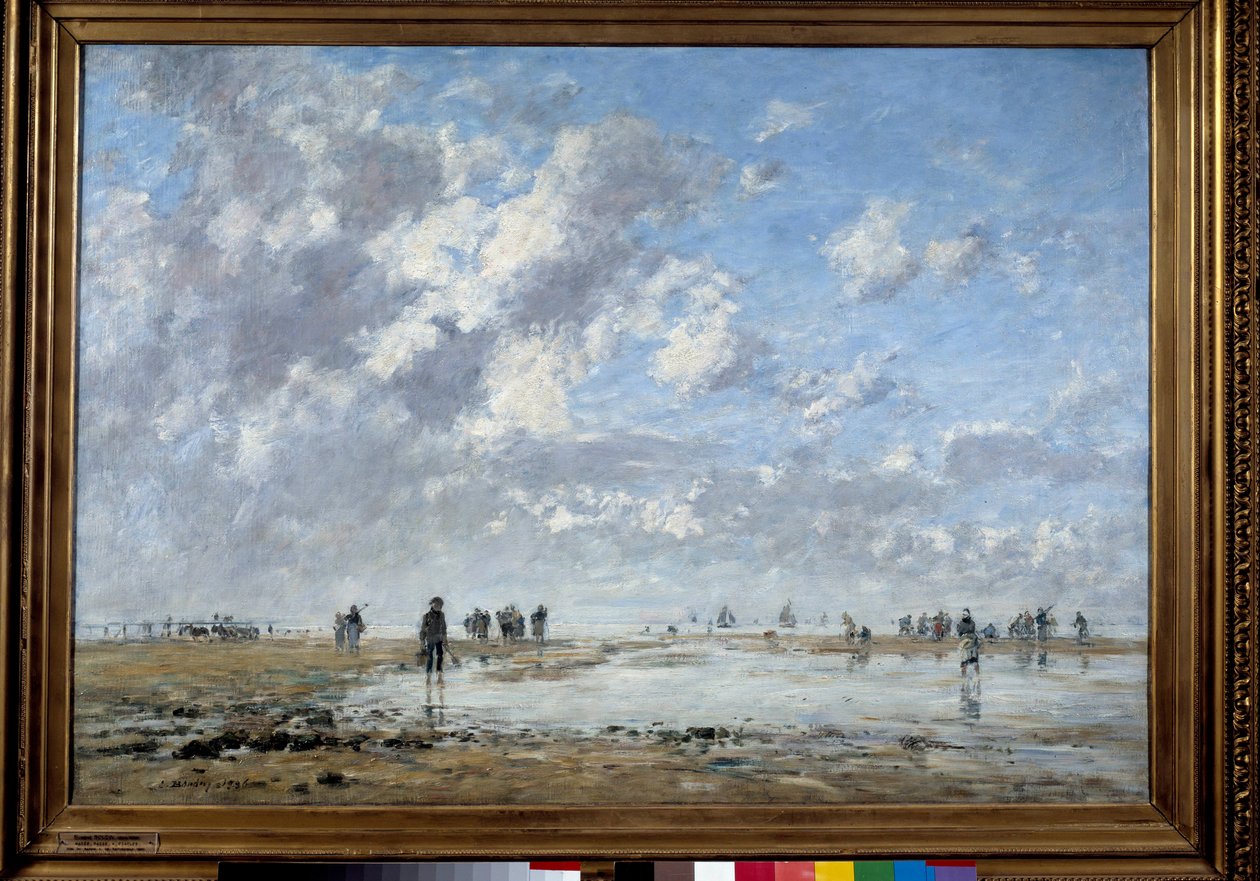 انخفاض المد في إيتابلز لوحة بواسطة يوجين لويس بودين (1824-1898) بواسطة يوجين لويس بودين