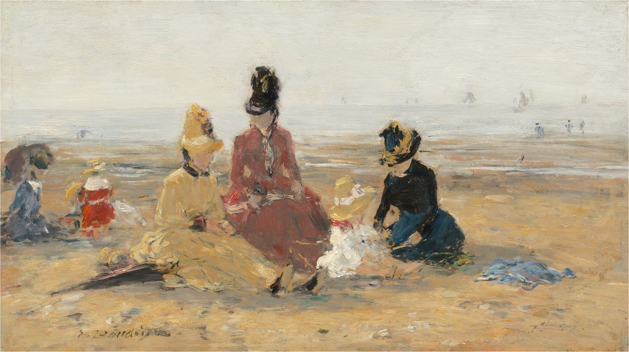 على الشاطئ ، تروفيل ، 1887. بواسطة يوجين لويس بودين