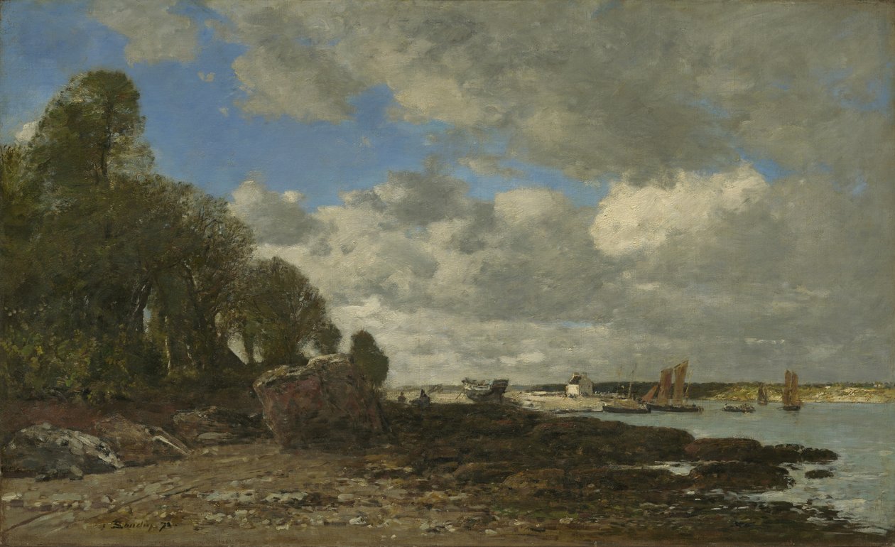 Plougastel ، معبر العبارة ، 1873 بواسطة يوجين لويس بودين